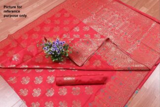 Soft Silk Saree #KVI 002 (Light Red)