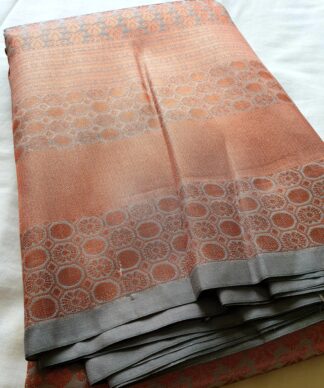 Semi Silk Saree #PON 014 (Grey)