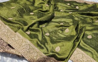Fancy Saree #SIH 003 (Olive Green)