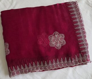 Fancy Saree #SIH 008 (Deep Red)