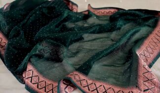 Fancy Saree #SIH 033 (Deep Emerald Green)