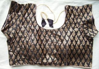 Black and Gold Saree Blouse (#BL36)