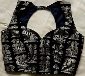 Black and Gold Saree Blouse - (#BL137)