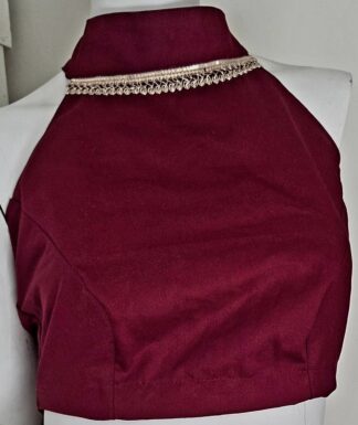 Deep Maroon Halter Top Saree Blouse - (#BL138)