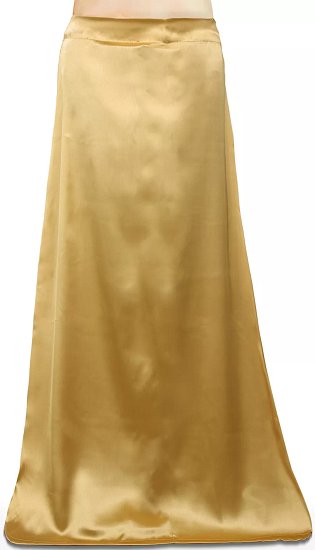 Gold Satin Saree Petticoat - Simply Sarees